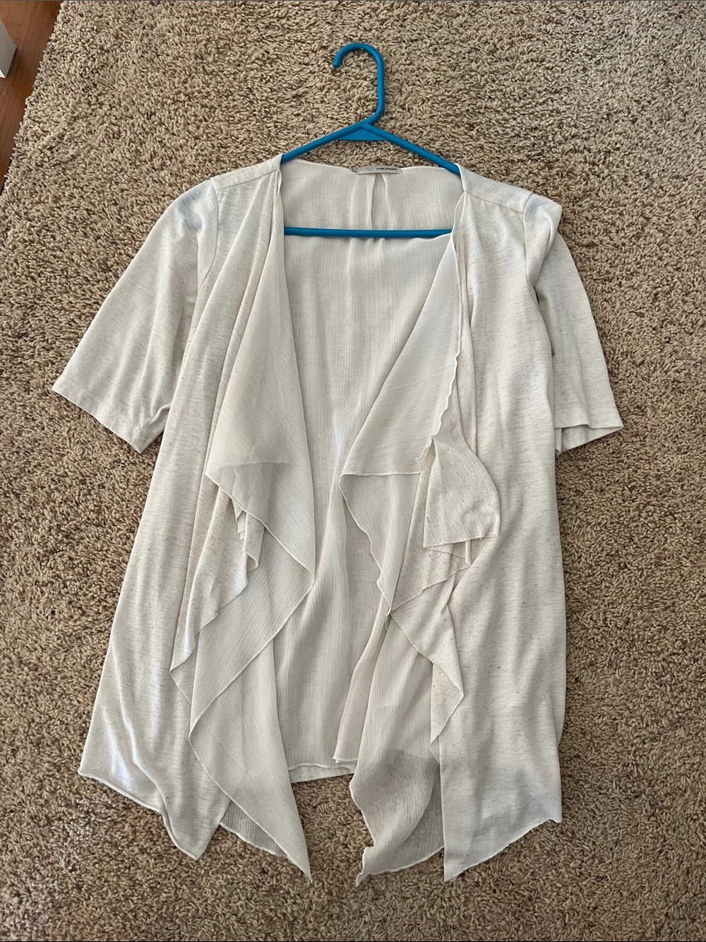 Maurices Cream Ruffle Front Camisole Cardigan